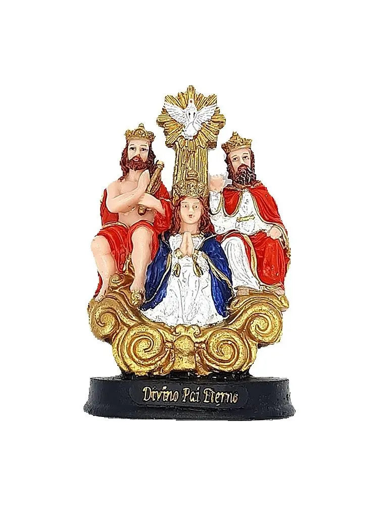 Imagem da Santíssima Trindade Divino Pai Eterno Escultura em Resina 15 cm Linda Estátua para Presente ou Decoração Religiosa