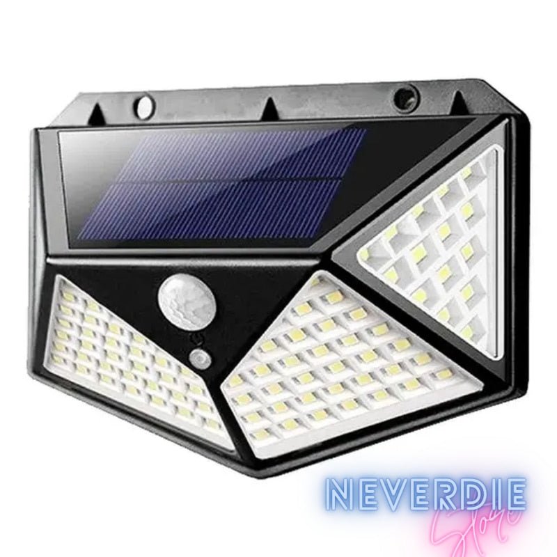 LuminarEco SolarMax: Luz de Parede com Placa Solar, 100 LEDs e Envio Imediato AmD - RbdadStore