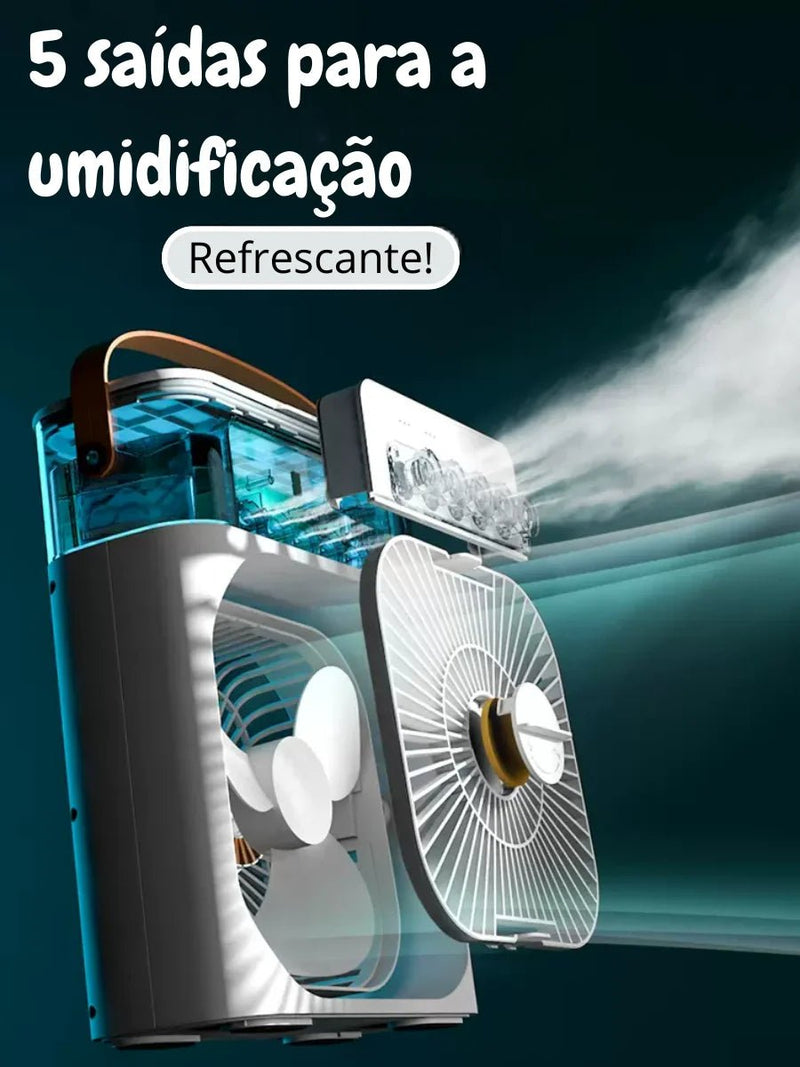 NOVIDADE 3 em 1 Climatizador Ventilador e Umidificador Usb Recarregável 3 Modos Silencioso AmD TdeC - RbdadStore