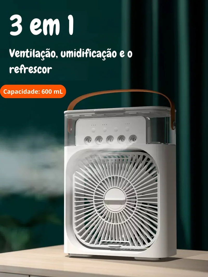 NOVIDADE 3 em 1 Climatizador Ventilador e Umidificador Usb Recarregável 3 Modos Silencioso AmD TdeC - RbdadStore