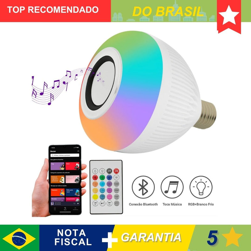 SoundLight Box - Lâmpada Colorida de 12W com Efeitos de Luz e Som TdeC - RbdadStore